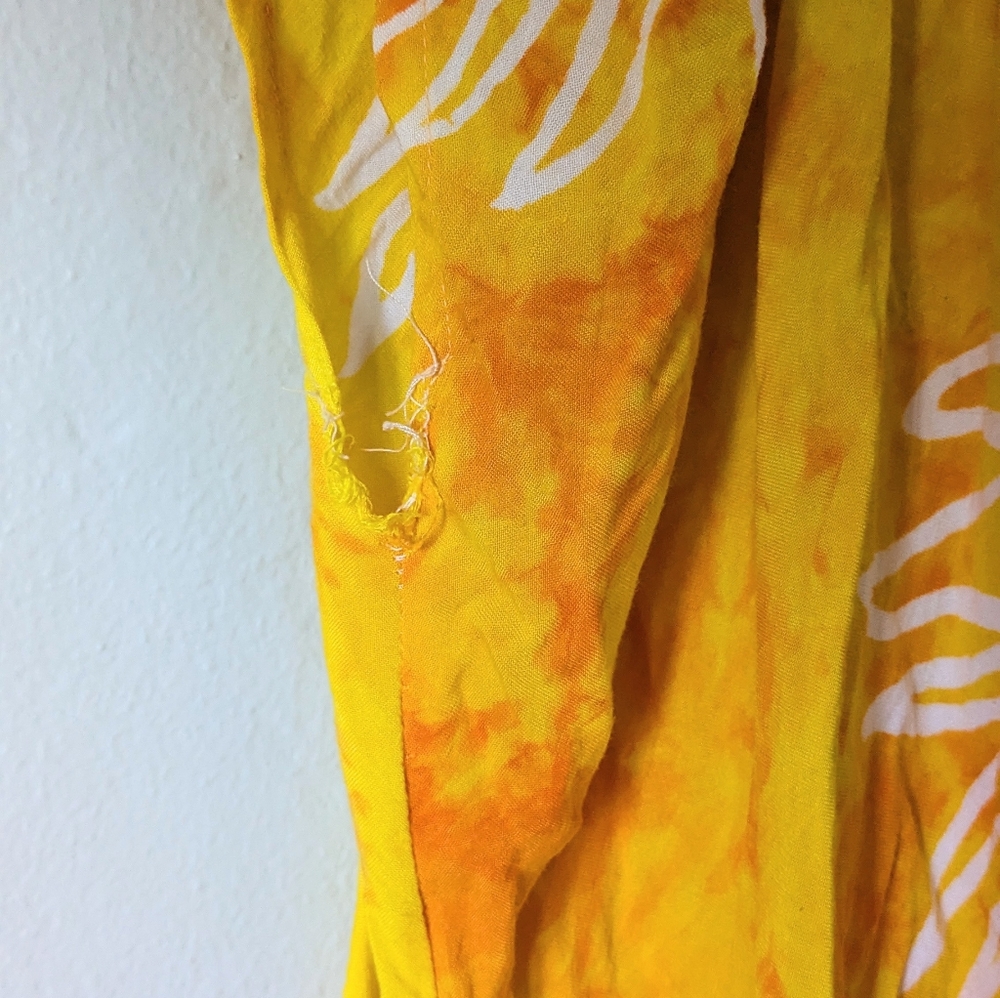 VTG Sita Sunburst Kaftan Dress | Boho Beach Coverup | Nepal Rayon OS - Picture 5 of 6